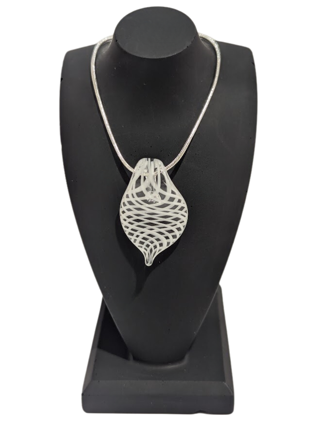 White Lattice Pendant