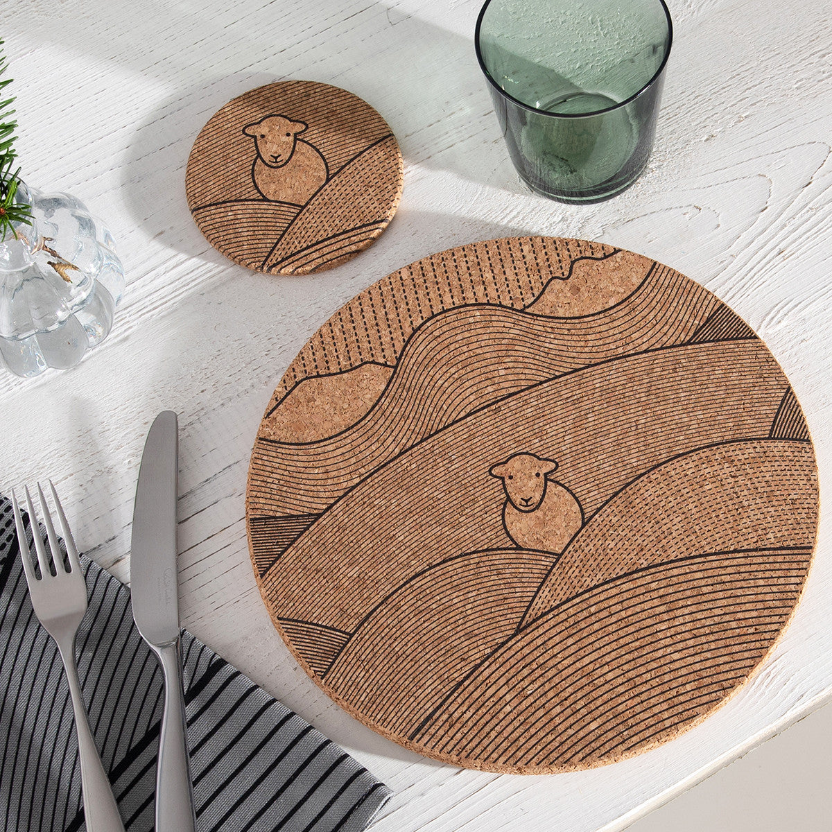 Herdy Cork Coaster 4-Piece Set