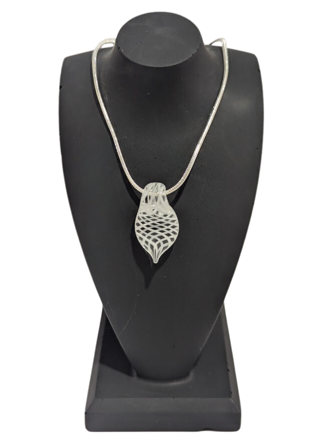 White Lattice Pendant